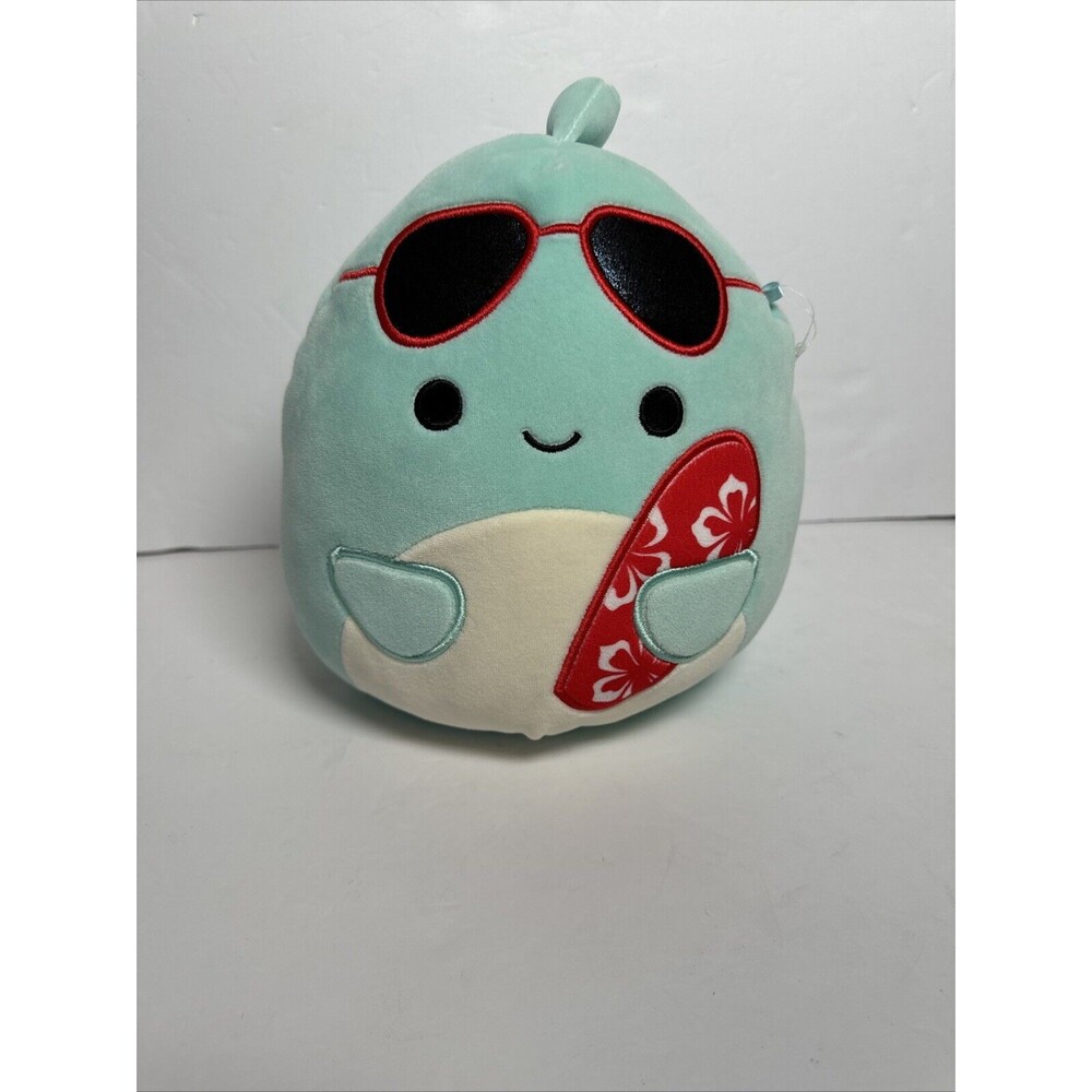 Squishmallows‎ PERRY the Dolphin w/ sunglasses & Surfboard 7.5 inch Plushie Toy